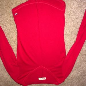 red long sleeve Hollister shirt